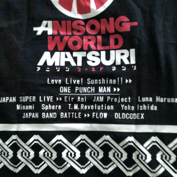 ANISONG WORLD MATSURI Love Live! Sunshine!! STAFF 2016 Tshirt Mens M Japanese - Picture 5 of 5